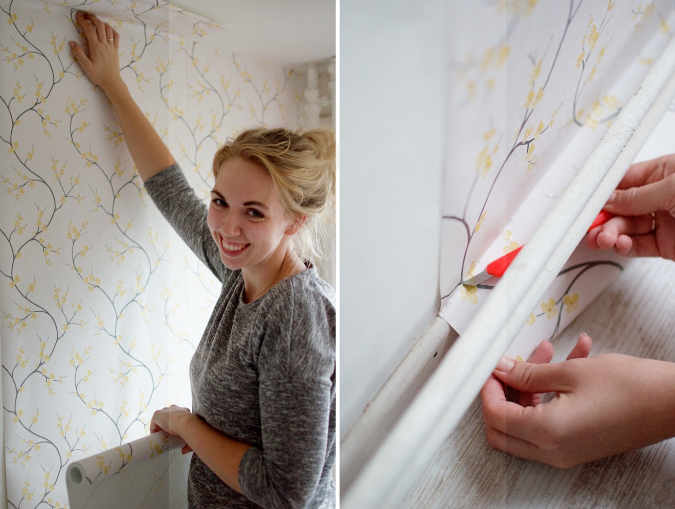 Probeer dit: behang één muur • a cup of life Foto behang in het plafond