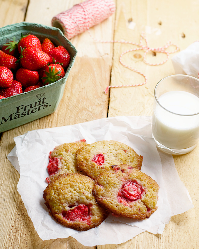 koekjes met vruchten, aardbeien koekjes, recepten aardbeien, wat te doen met aardbeien