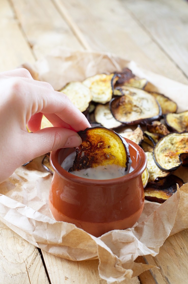 Auberginechips met yoghurtdip A Cup of Life