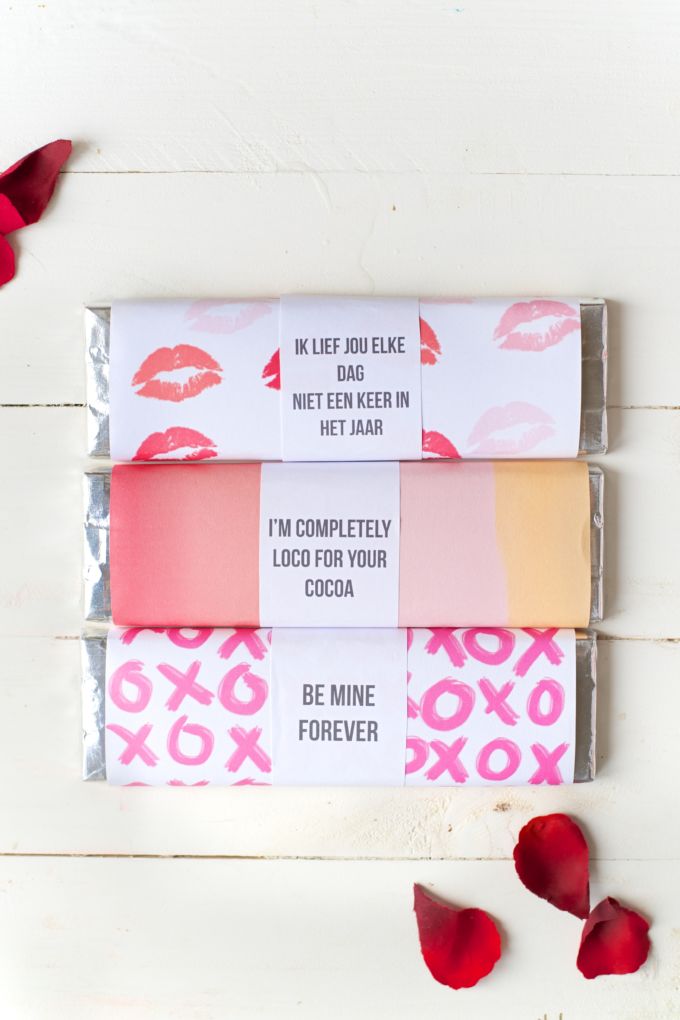 Valentijns DIY - chocolade inpakpapier
